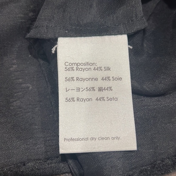 3.1 Philip Lim Black Silk Blend Burnout Tunic Top. 2 - Picture 7 of 7